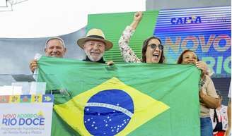 Presidente da República, Luiz Inácio Lula da Silva, durante a cerimônia de apresentação dos avanços do Novo Acordo Rio Doce no Espírito Santo