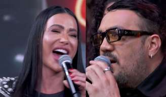 Belo ficou em uma verdadeira saia justa com Gracyanne Barbosa na TV.