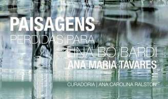 Cartaz de mostra na Casa de Vidro em homenagem ao legado de Lina