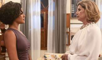 Odete Roitman (Debora Bloch) ameaça Maria de Fátima (Bella Campos) no capítulo desta sexta-feira, 19 de setembro de 2025, da novela 'Vale Tudo'.