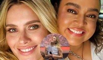 Carolina Dieckmmann se emocionou ao ouvir uma música de Preta Gil em sua festa de aniversário.