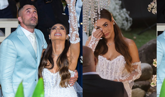 Em lágrimas, Lexa e Ricardo Vianna prestam homenagem comovente à filha Sofia durante o casamento; veja fotos.