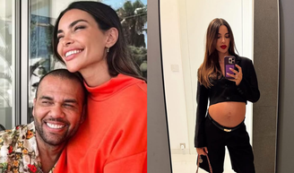 11 dias após nascimento de filho com Daniel Alves, Joana Sanz exibe corpo pós-parto e se gaba: 'Bendita genética'.