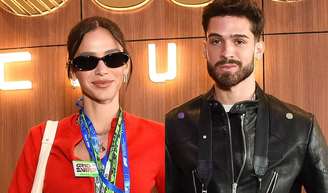 Bruna Marquezine e João Guilherme marcaram presença no GP de Fórmula 1 neste domingo, 9 de novembro de 2025.