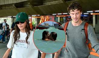 Bruna Marquezine e Shawn Mendes são flagrados dando beijão na praia e clima íntimo incendeia a web: 'E o pobre do João...'.