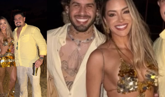 Zé Felipe é fotografado com ex de humorista famoso no Réveillon e mão na cintura chama atenção da web: 'Ele gosta é das loiras'.