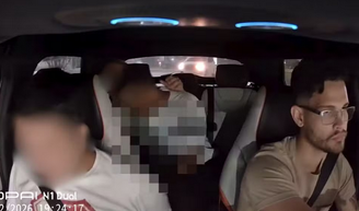 A situação foi gravada por uma câmera que registra as corridas de Zeca