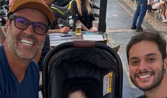 'Hoje consigo ver...': filho de Henrique Maderite mostra um dos últimos momentos com influenciador antes de morte precoce; detalhe inusitado em vídeo surpreende o rapaz - foto reúne pai, filho e neto.