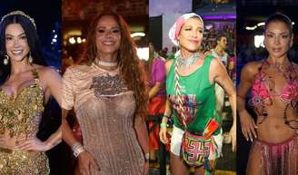 Carnaval do Rio: Luana Piovani, Viviane Araújo (beijando muito!), Lexa e mais famosos prestigiam o 2º dia de desfiles da Série Ouro. Veja fotos!.