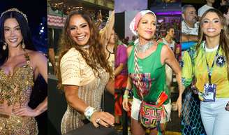 Carnaval do Rio: Luana Piovani, Viviane Araújo (beijando muito!), Lexa e mais famosos prestigiam o 2º dia de desfiles da Série Ouro. Veja fotos!.