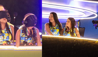 'Mais tempo vendadas do que assistindo': Chaiany e Gabi, do 'BBB 26', ficam menos de 30 minutos na Sapucaí e web DETONA produção do game.