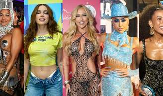 Looks das famosas no camarote para o Desfile das Campeãs: veja o que Virgínia Fonseca, Anitta, Taís Araújo e mais usaram.