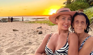 ‘Está embaixo d'água': Scheila Carvalho conta que a mãe de 84 anos perdeu carreta de churros em enchente de Minas Gerais.