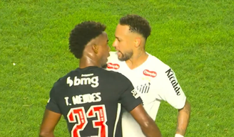 Neymar revive embate com Thiago Mendes em duelo entre Santos e Vasco: 'Com todo respeito, é um babaca'