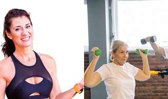 Noelia Rodríguez, treinadora física: 'Três exercícios para trabalhar os tríceps e eliminar braços flácidos na menopausa'.