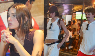 Com novo visual, Bruna Marquezine é flagrada em restaurante com pastor e Sasha Meneghel. Fotos!.