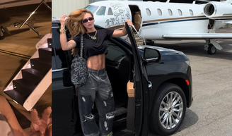 Luxo nas alturas! Avião de Virginia Fonseca, avaliado em até R$ 38 milhões, leva 13 passageiros e tem ‘quarto das princesas’.