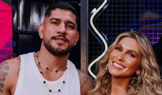 Lívia Andrade e Alex Poatan juntos: affair da jurada do 'Domingão com Huck' com campeão de MMA começou no bastidor da Globo, revela coluna.