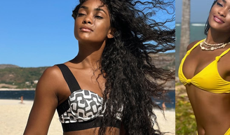 Erika Januza, aos 40 anos: 'Você precisa fazer algo como pilates, que deixa sua perna sempre em ponta como bailarina'.