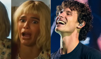 Essa cena HILÁRIA de Bruna Marquezine de peruca loira e inglês exagerado em 'Velhos Bandidos' pode ter feito Shawn Mendes cair na gargalhada.