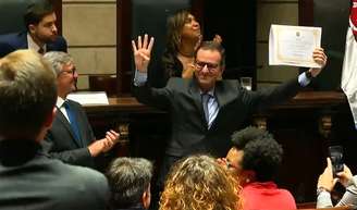 Eduardo Paes na diplomação para mais um mandato como prefeito do Rio de Janeiro