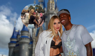 Agora é descansar? Após derrota da Seleção, Vini Jr. e Virgínia são flagrados de mãos dadas na Disney; veja vídeo.