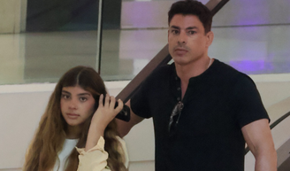 Misturinha perfeita dos pais! Cauã Reymond acompanha filha, fruto da relação com Grazi Massafera, em rolê que já classificou como ‘perrengue’.