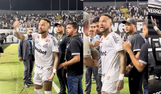 ‘Não farei mais isso’: Neymar volta atrás após chamar torcedor de ‘gordinho’ e mandar ‘calar a boca’ em jogo do Santos.