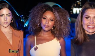 Alfaiataria oversized, transparência e mais tendências: famosos capricham nos looks para desfile de moda na Sapucaí; veja 25 fotos.