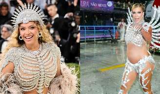 Veja as semelhanças entre look de Beyoncé e Lore Improta