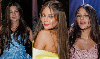 Vestido romântico e fashionista, muito volume na valsa e brilho para a pista: veja os looks da neta de Leonardo para festa de 15 anos estimada em R$ 2 milhões.