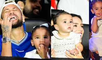 Papai do ano? Neymar fecha circo inteiro para curtir noite com Bruna Biancardi e as filhas, Mavie e Mel - com direito a subida ao palco e tudo!.