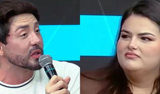 Sem espelho em casa, Rico Melquíades dá show de gordofobia no 'SuperPop' e toma invertida de modelo plus size: 'Fez 30 mil procedimentos e continua feio'.
