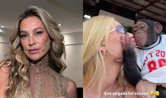 Luana Piovani opina sobre vídeo de Virgínia dando beijo em macaco; influenciadora foi alvo de críticas por incitar racismo a Vini Jr. na web: 'O que tá acontecendo...'.