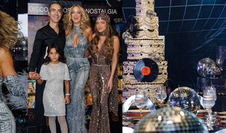 Túnel de LED, bolo gigante de 1,40m e globos espelhados: os detalhes do aniversário LUXUOSO de Ticiane Pinheiro em xx fotos.