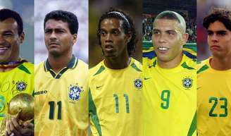 Como eram os craques da Seleção Brasileira? Antes e depois de Ronaldo Gaúcho, Romário, Ronaldo, Kaká e mais estrelas é impressionante.