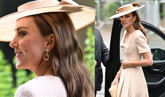 O simbolismo por trás do look de R$ 4,7 mil de Kate Middleton em casamento real.