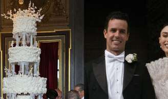 10 andares, mais de 1,5m de altura e 20 malas de ingredientes: exuberante e luxuoso, bolo de casamento de Elisa Zarzur e Alexandre Negrão demorou 4 dias para ser feito em cozinha de castelo.
