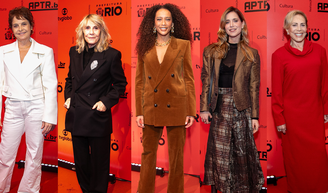 Veludo cotelê, alfaiataria oversized e brilho metalizado: Taís Araújo, Renata Sorrah, Mel Lisboa e mais famosos apostam em looks marcantes no Prêmio APTR.