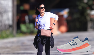 Este tênis New Balance da Fátima Bernardes para caminhar na orla da praia é a solução para os pés estilosos das mulheres 50+: veja um raio-x do calçado.