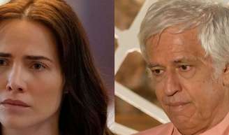 Nuno Leal Maia critica safra atual de novelas: 'Caiu muito, não tenho visto. Gosto mais de ir ao cinema, ver filme, futebol, tênis, esporte' - nas fotos, Leticia Colin (Adriana) de 'Quem Ama Cuida' e o ator em cena de 'TiTiTi'.