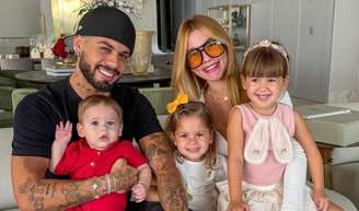 Virginia e Zé Felipe são pais de Maria Alice, Maria Flor e José Leonardo.