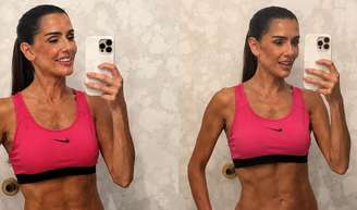 Deborah Secco, aos 46 anos, deixou a academia para treinar em casa; especialista esclarece: 'Quando o treino deixa de ser um sacrifício logístico, a constância aparece'.