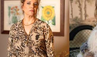 Atualmente, Pilar (Isabel Teixeira) usa um tom monocromático, mas, por muito tempo, a vilã da novela 'Quem Ama Cuida' abusou do animal print.