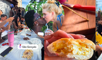 Gente como a gente? Virgínia dá passadinha em São Gonçalo, cidade natal de Vini Jr., para churrasco 'raiz' e dispara: 'Pão com ovo é top 3'.