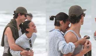 Bruna Marquezine e Shawn Mendes curtem dia nublado de praia em clima de romance. 23 fotos!.