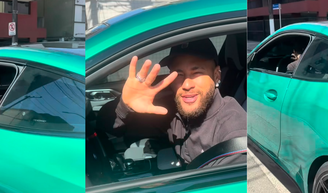 Neymar chega para jogo do Santos em BMW de quase R$ 1 milhão; carro de luxo vai de 0 a 100 km/h em menos de 4 segundos.