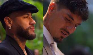 Gafe de Neymar durante casamento do amigo Gabriel Medina: roupa preta.