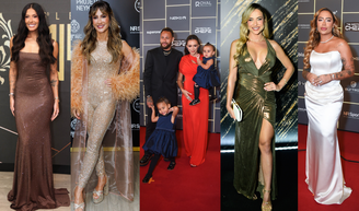 Claudia Leitte de capa com plumas, Ana Castela de bronze e Bruna Biancardi grávida de vermelho: os looks dos famosos no leilão beneficente de Neymar.