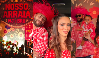 Painel de LED, igrejinha, touro mecânico e prendas de luxo: os detalhes do arraiá fora de época de Neymar e Bruna Biancardi montado em apenas 48 horas.